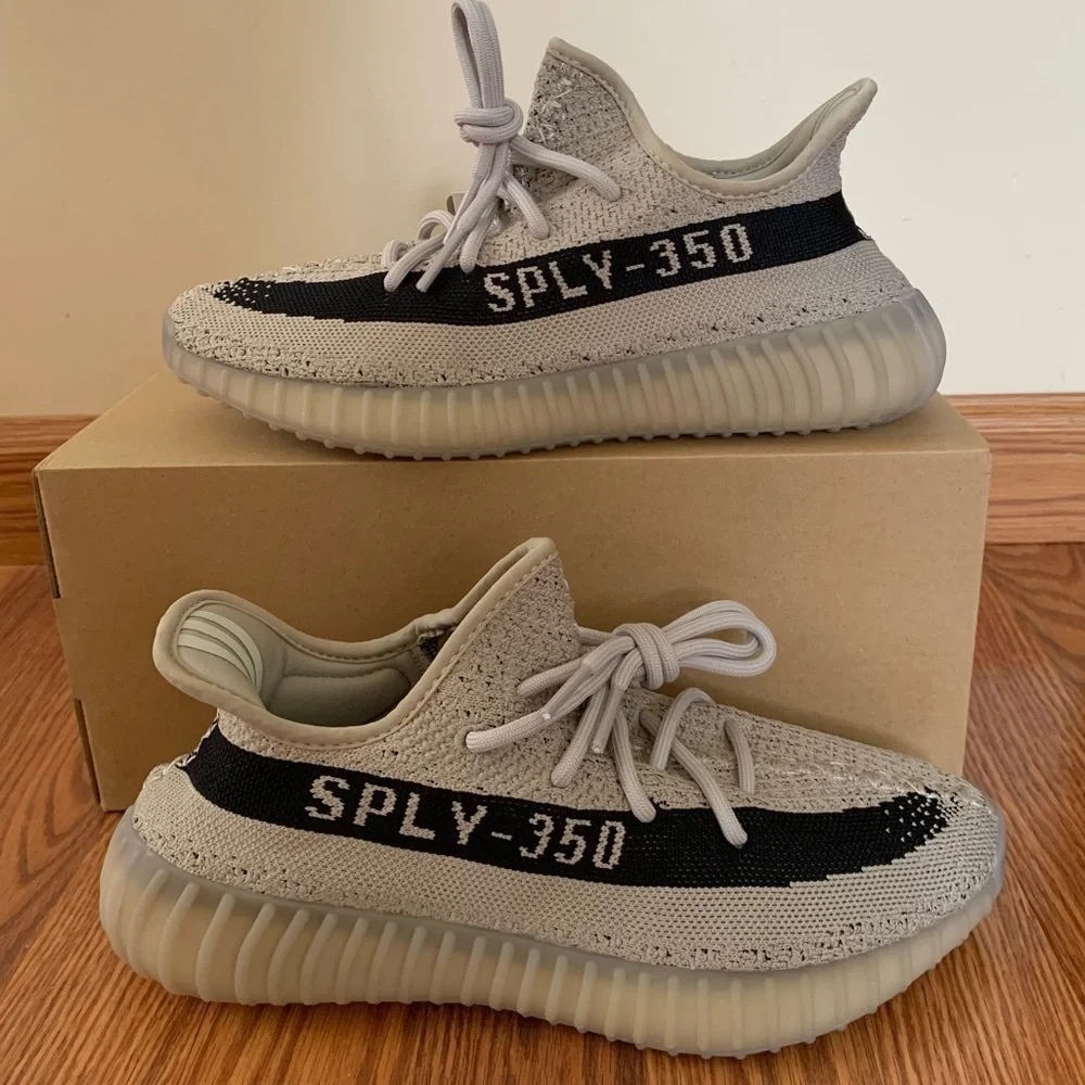 ADIDAS YEEZY Sneakers Shoes Boost 350 V2 Slate Black HP7870 Men's 7 Wome…